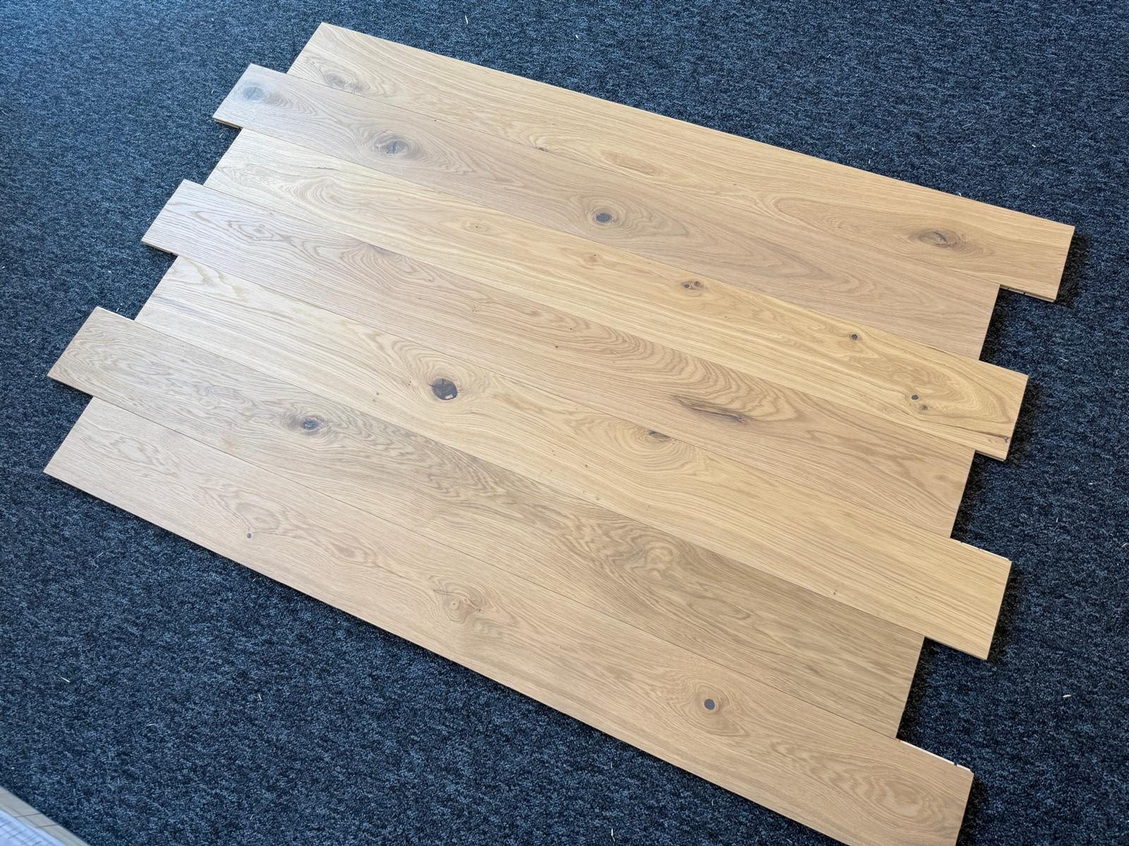 Deska dębowa 11x145x1450 mm Rustic Olej UV Stone